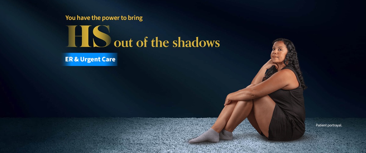 Banner background image of a Patient Portrayal. You have the power to bring HS out of the shadows.